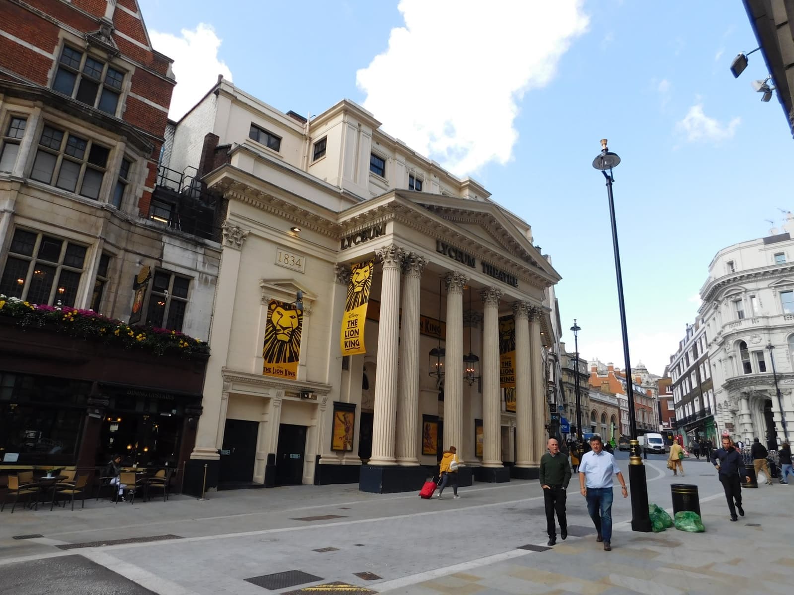 The columned front of the Lyceum Theatre in London