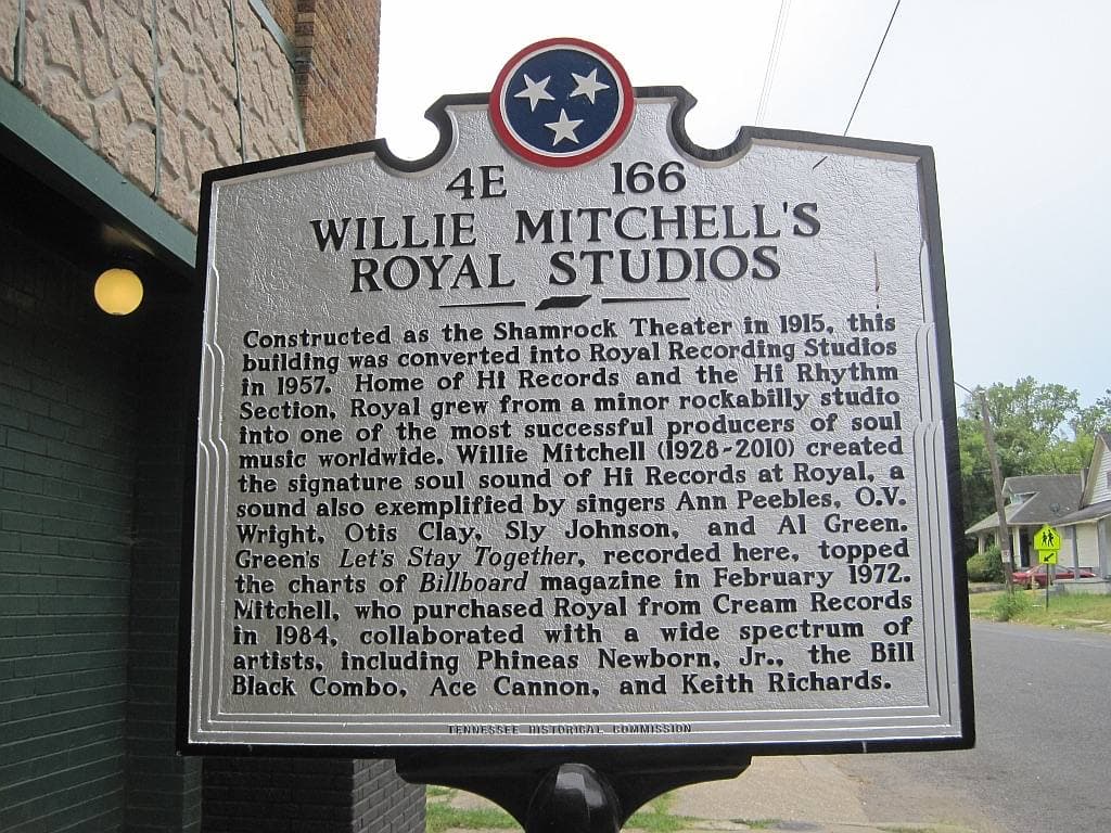 The front of Royal Studios in Memphis