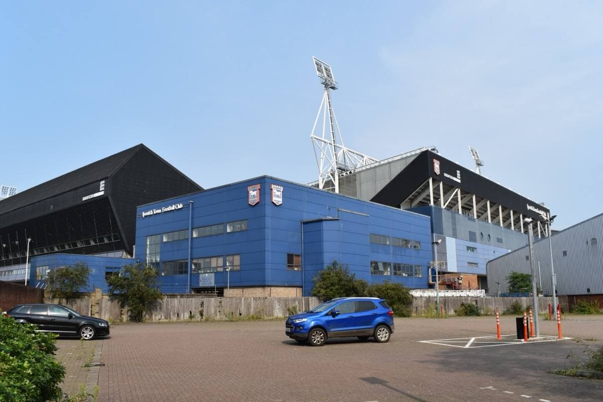 The stands of Portman Road stadium in Ipswich