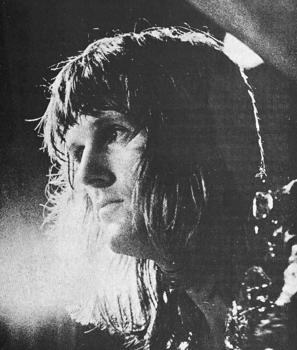 Keith Emerson in profile, backlit on a dark stage