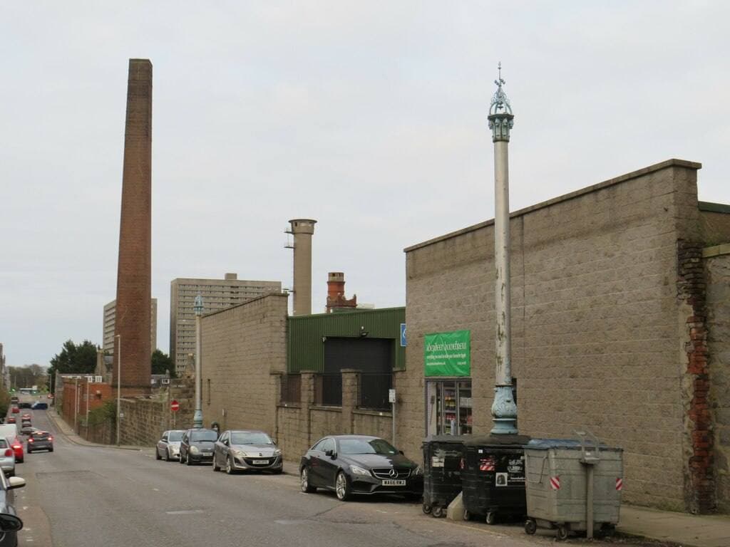 A granite street of tenements in Aberdeen