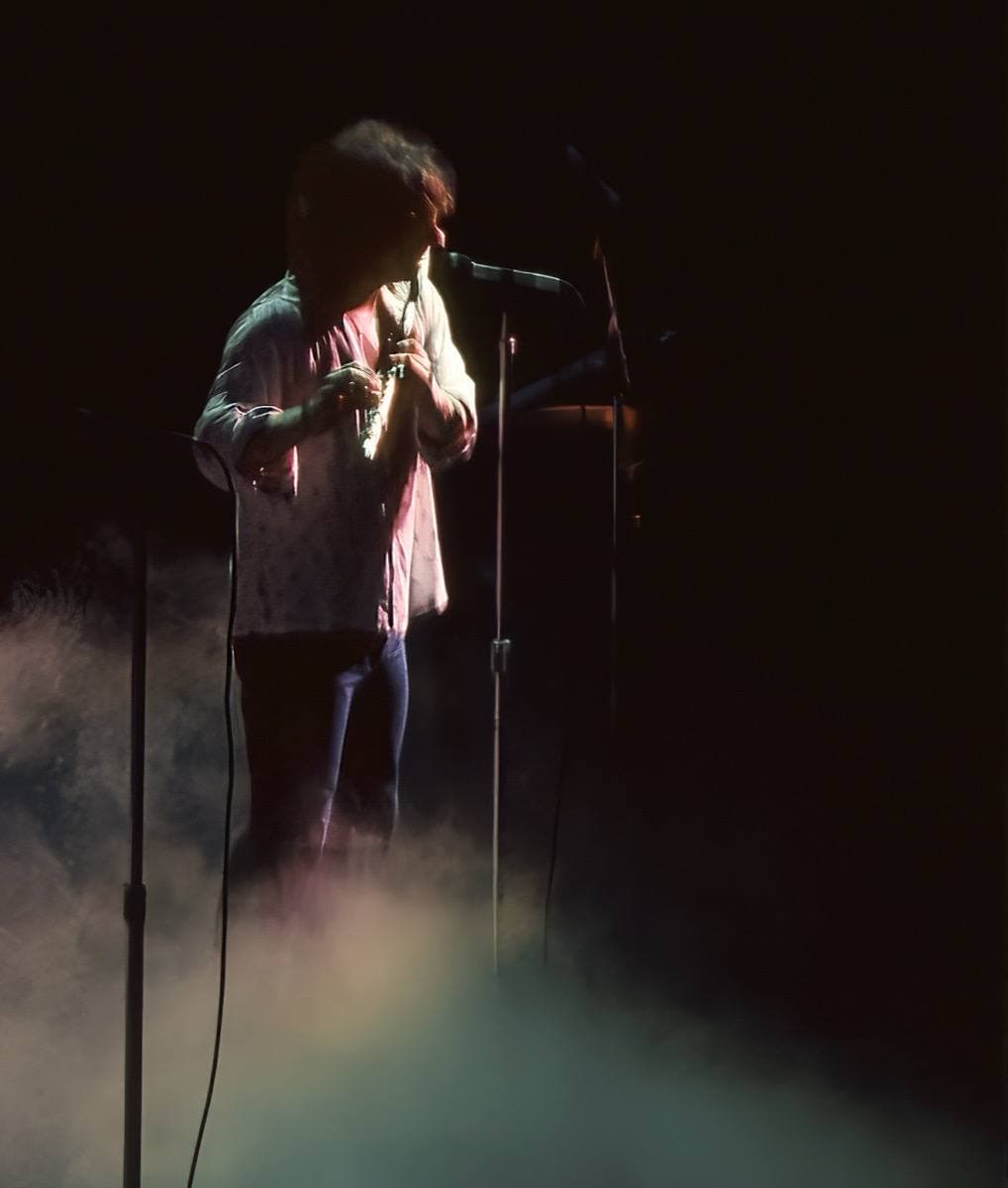 Ian McDonald on stage with Foreigner in 1979
