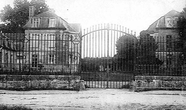 An eighteenth-century French château behind a lawn