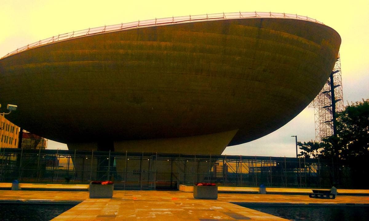 The Egg, a curved concrete performing arts centre in Albany