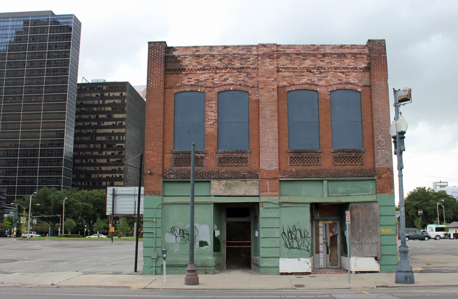 The two-storey Karnofsky tailor shop and residence on South Rampart Street, still standing