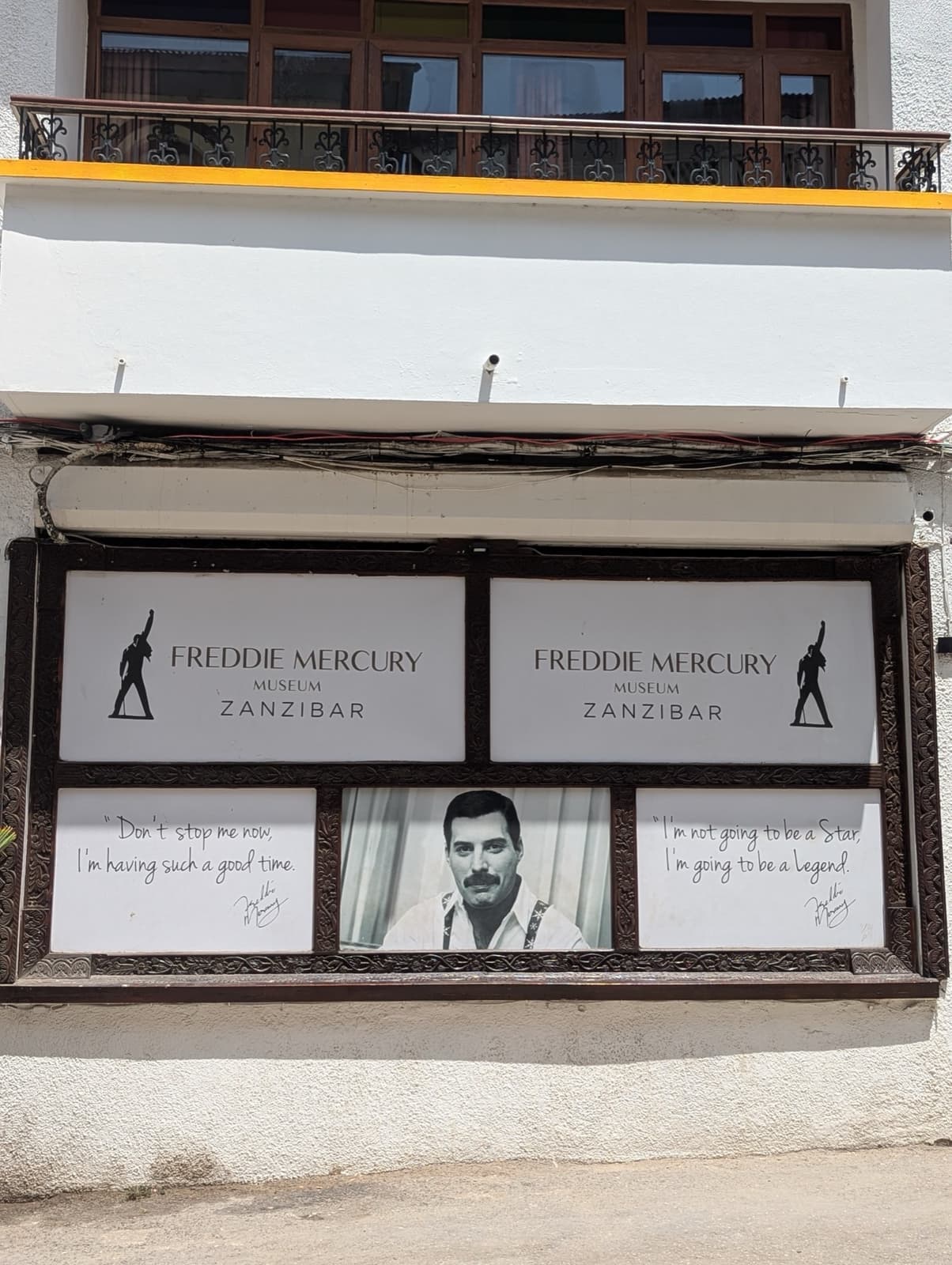 The front of the Freddie Mercury Museum in Zanzibar
