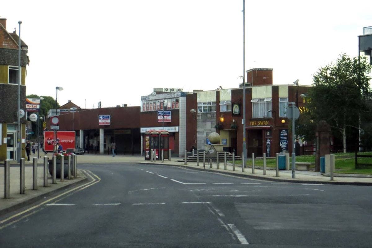 Shops along Erdington High Street on a summer day