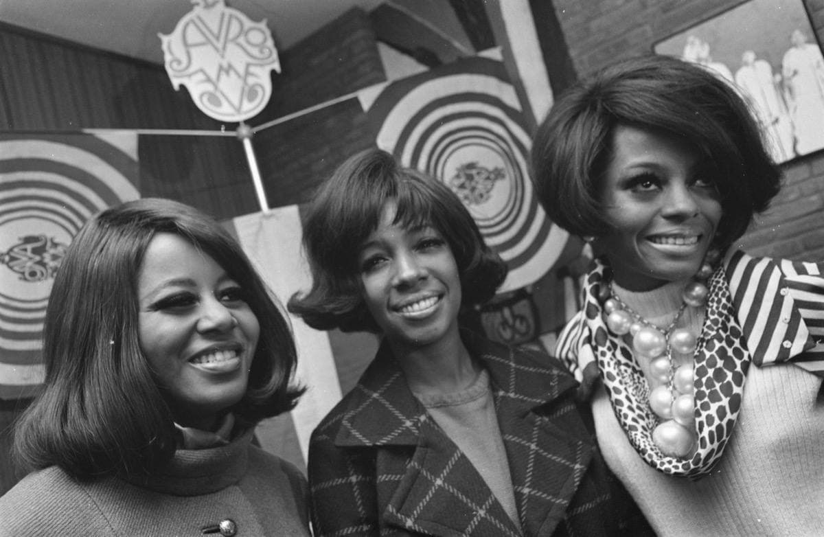 Cindy Birdsong, Mary Wilson and Diana Ross at a 1968 press conference