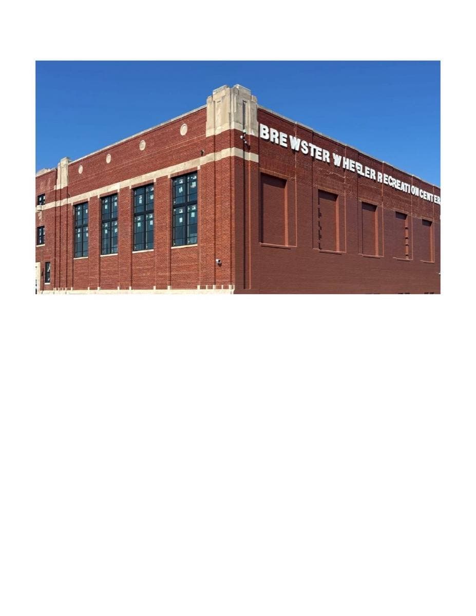 The brick Brewster-Wheeler Recreation Center in Detroit, 2025