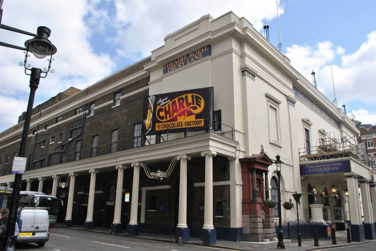 The portico of the Theatre Royal, Drury Lane