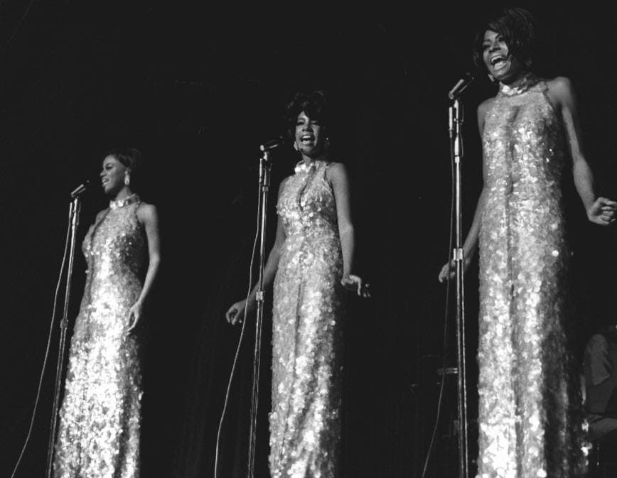 The Supremes performing on the Frontier Hotel stage in 1969
