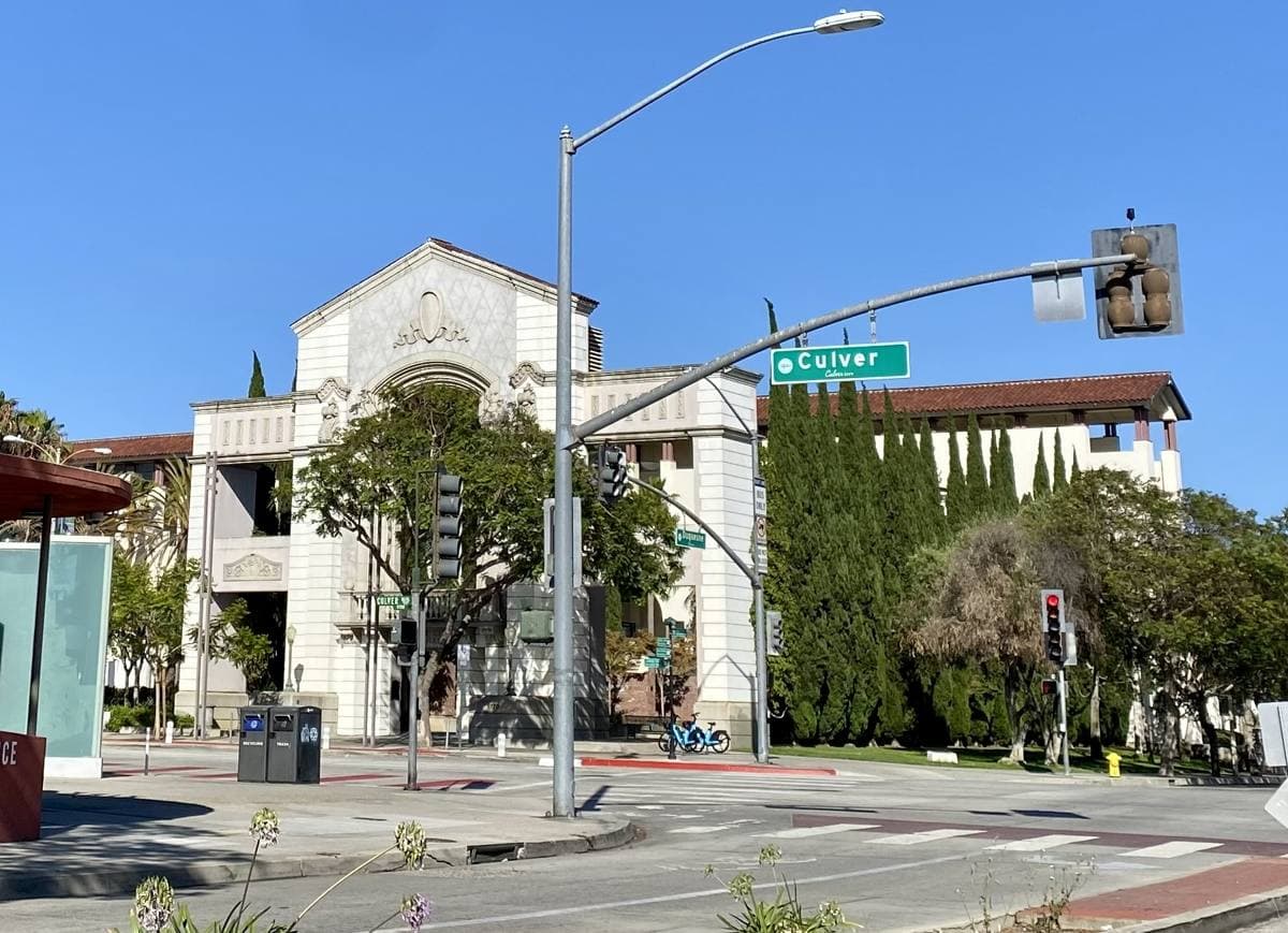 Culver City City Hall, a pale civic building with an arched entrance