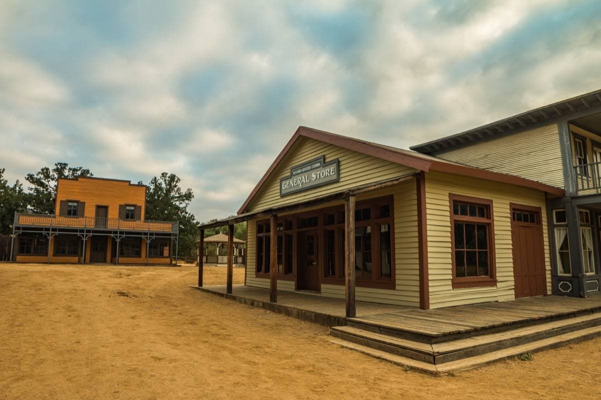 The western street at Paramount Ranch in early morning light