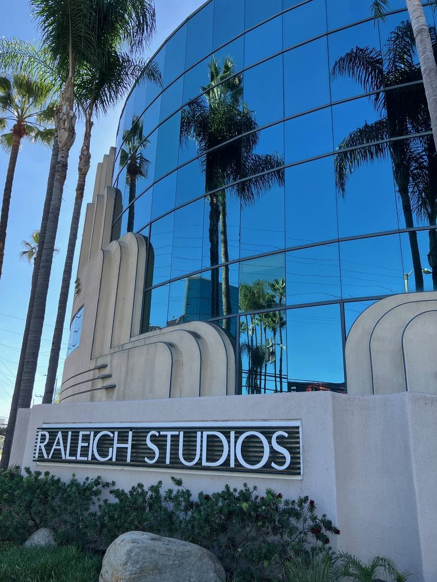 A studio building on a Hollywood street