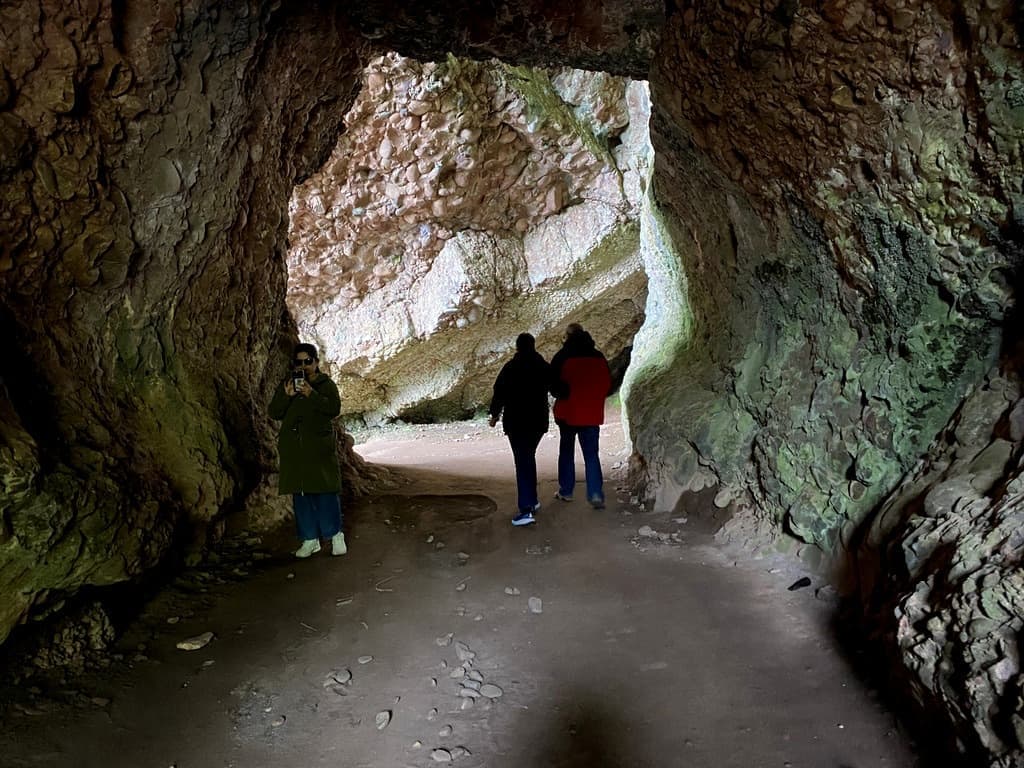 Rock arches of a sea cave