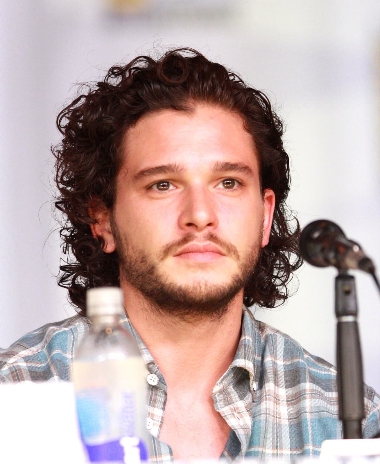 Kit Harington speaking at a panel