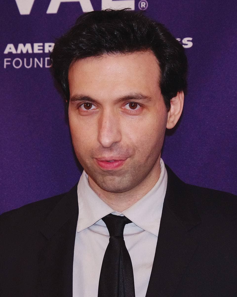 Alex Karpovsky in a dark jacket, April 2012