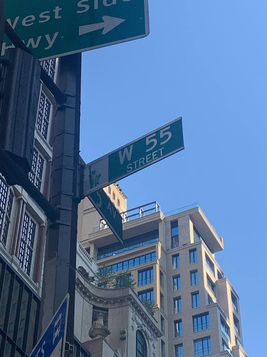 A Midtown Manhattan street of mid-rise buildings