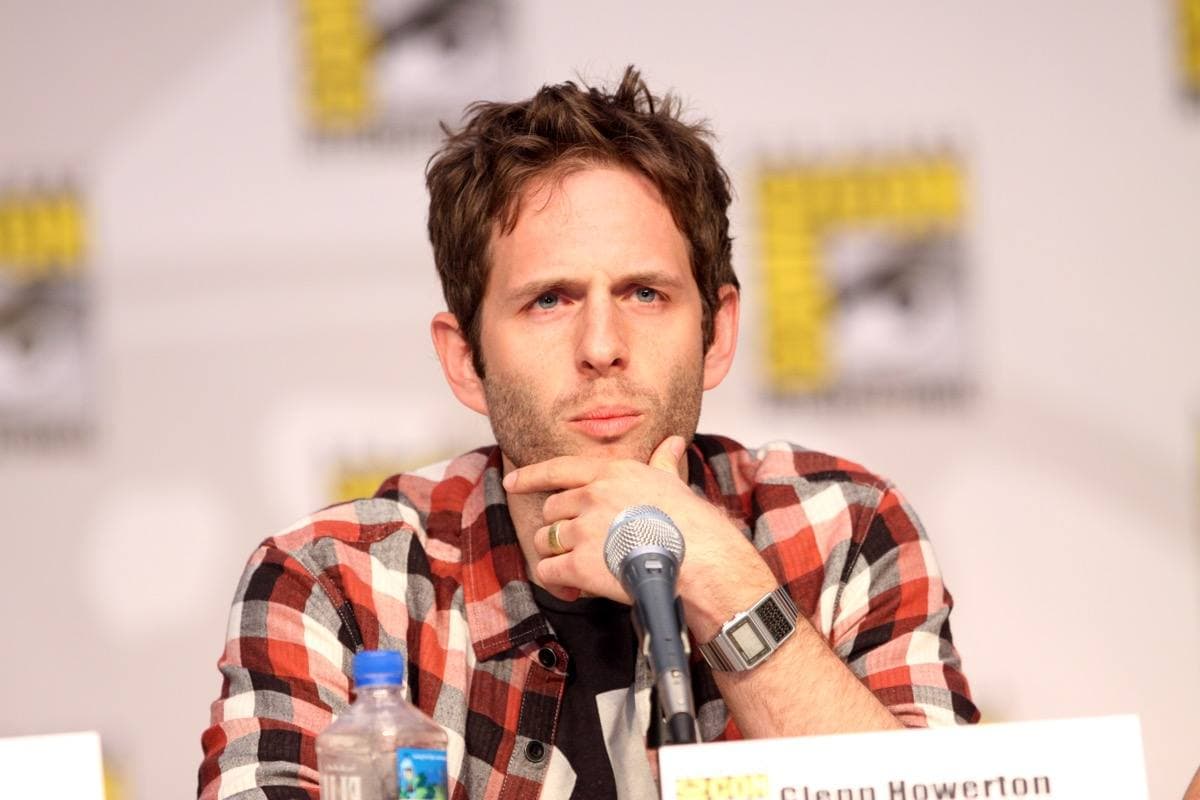 Glenn Howerton at a panel table