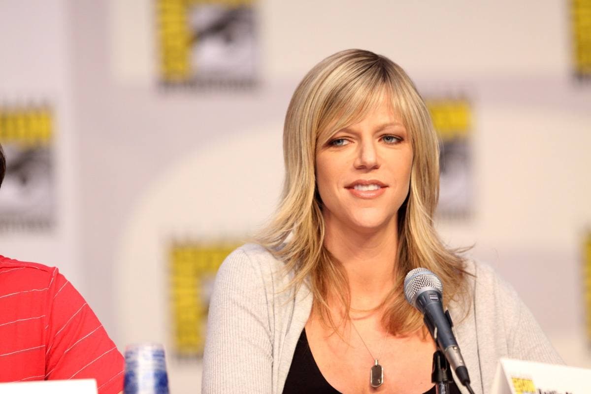Kaitlin Olson at a panel table