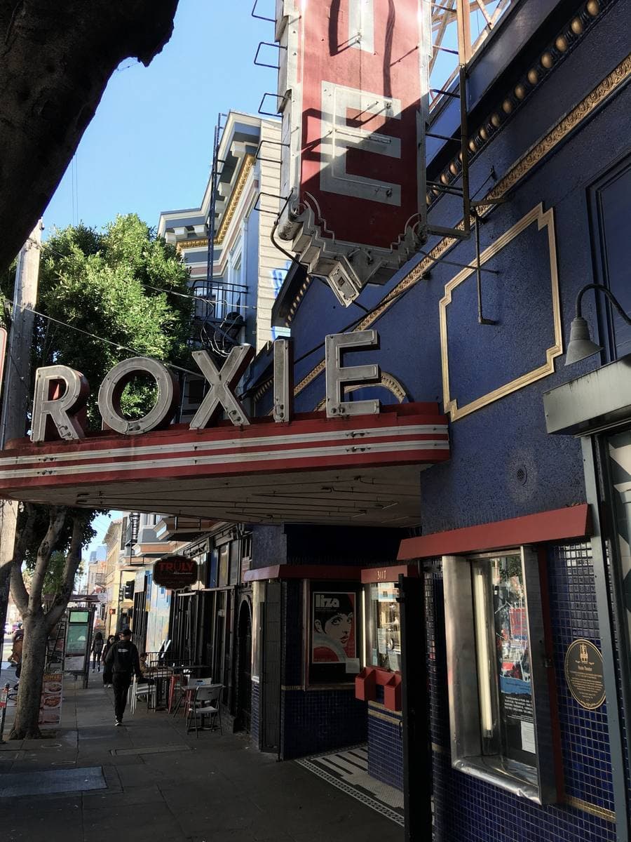 The Roxie cinema sign on 16th Street