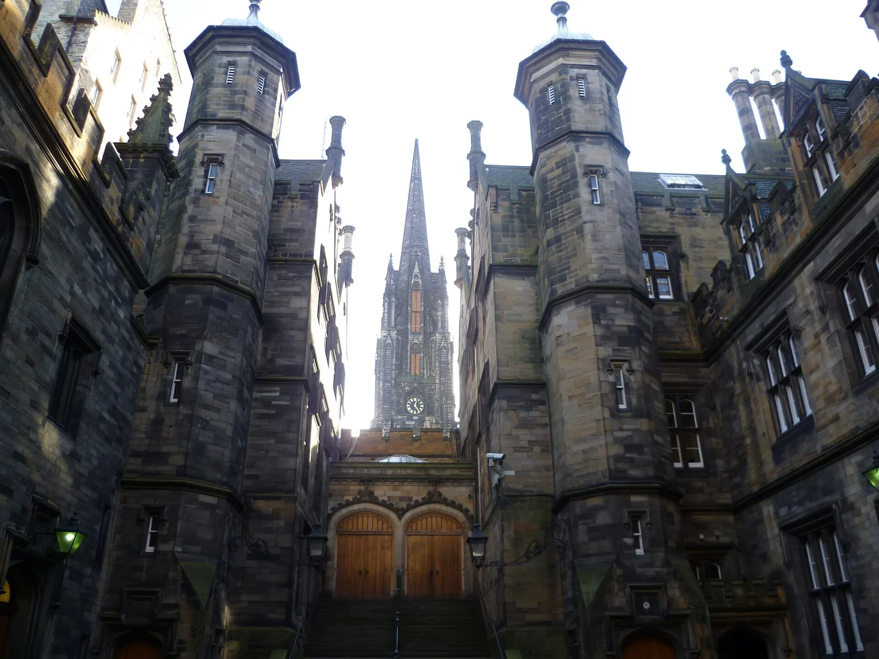 View of Assembly Hall entrance from the New College quadrangle