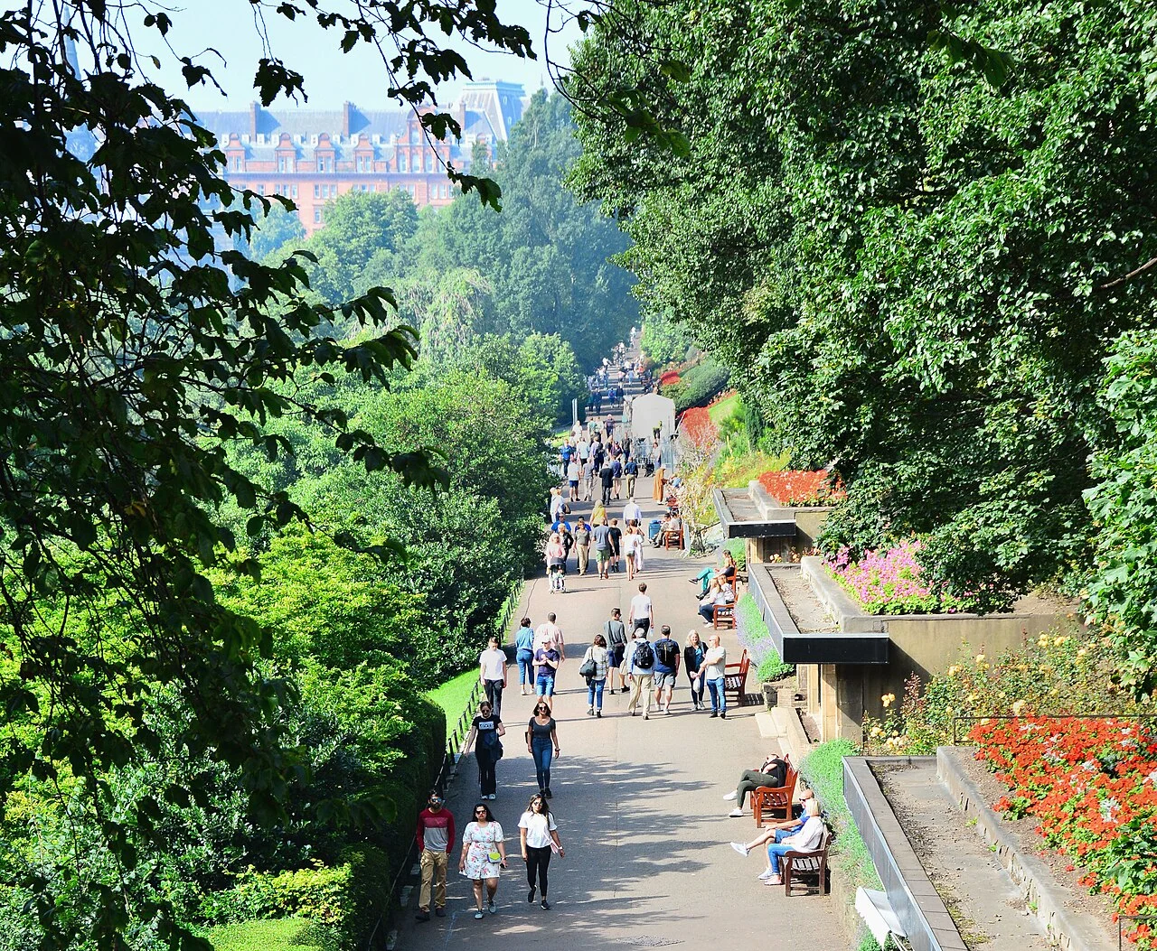 View of Princes Street Gardens