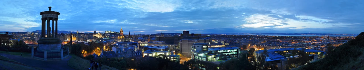 Edinburgh at dusk from Calton Hill