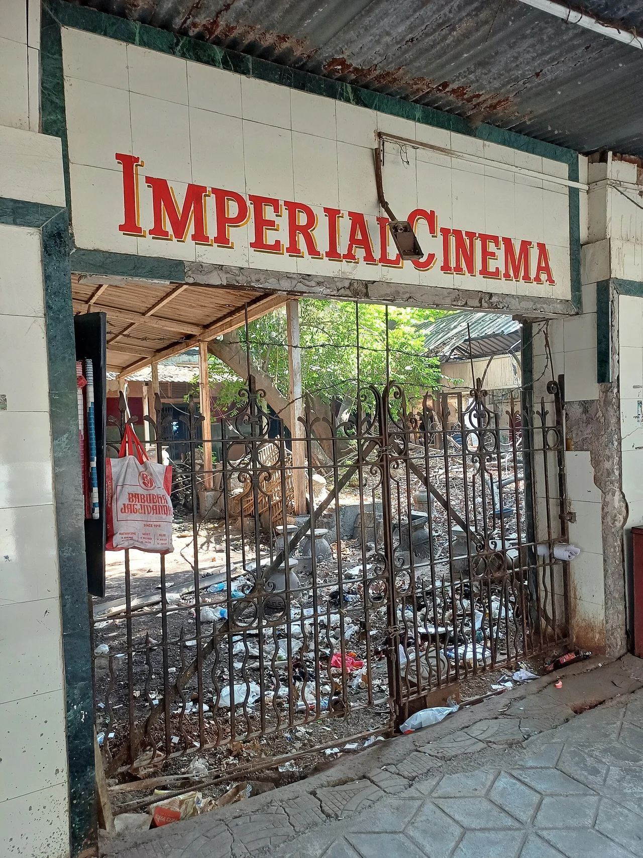 Imperial Cinema sign and entrance gates in Mumbai, photographed 2025