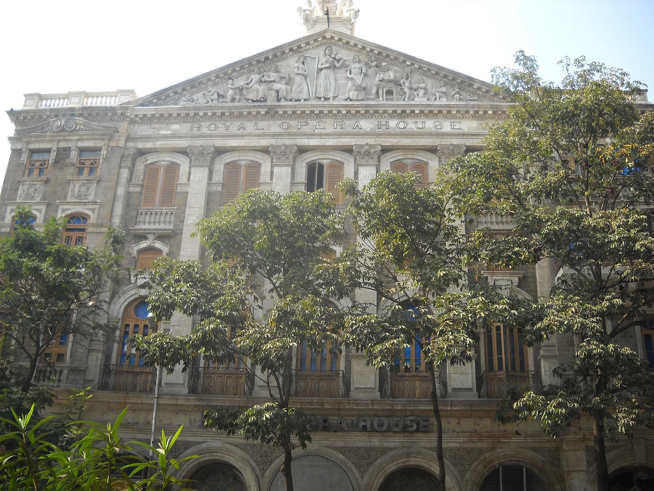 Facade of the Royal Opera House in Mumbai