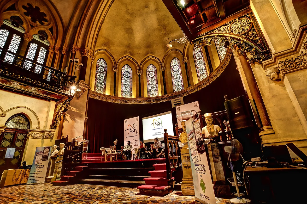 Historic Convocation Hall auditorium during Wiki Conference India in November 2011