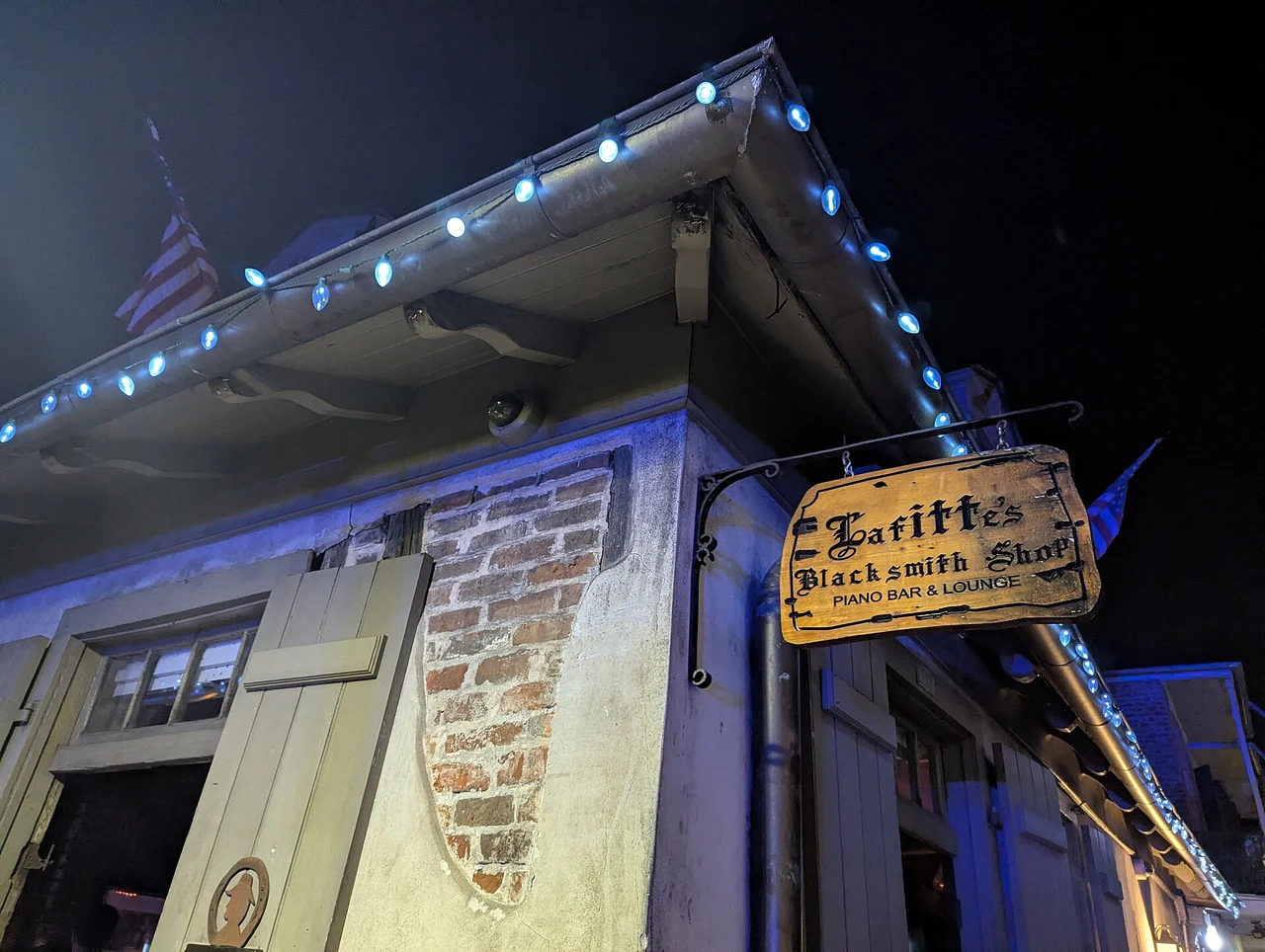 View of Lafitte’s Blacksmith Tavern