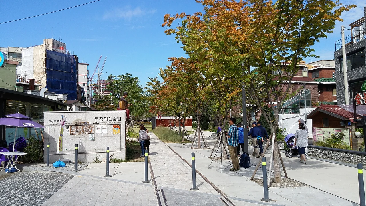 View of Gyeongui Line Forest Park