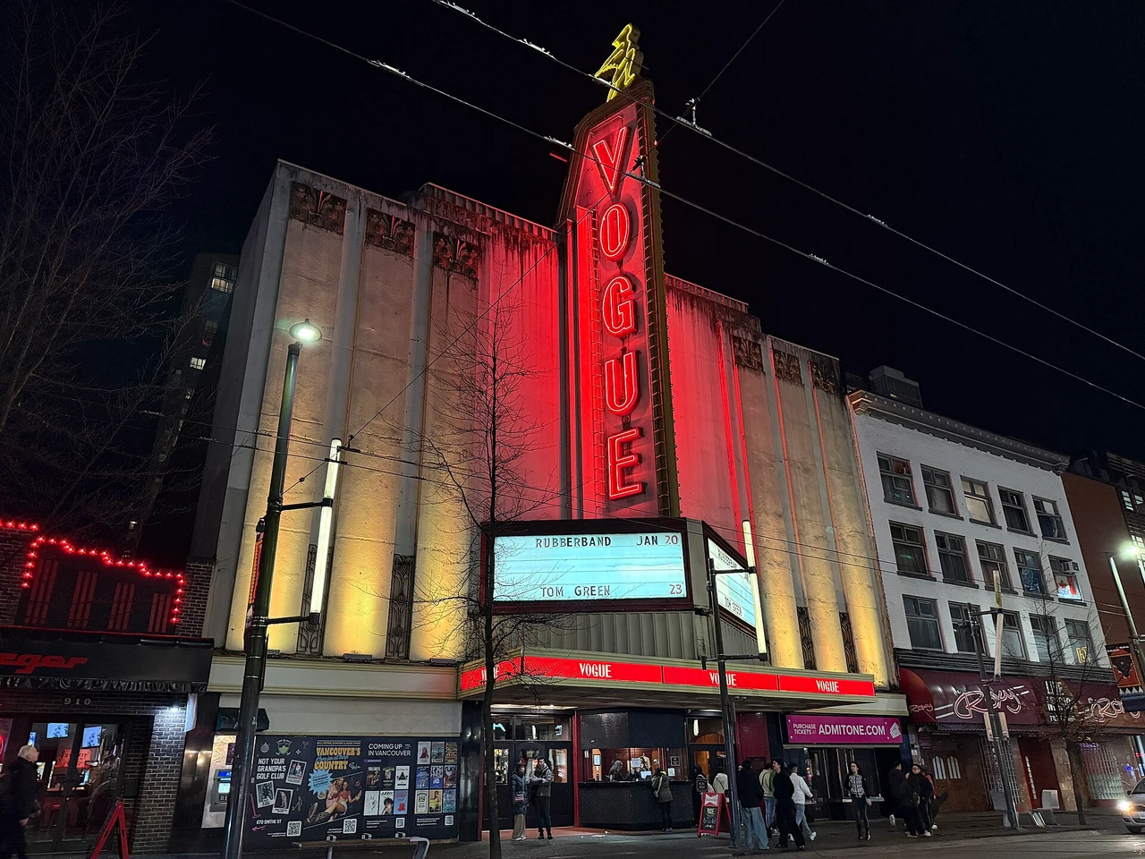 Exterior of Vogue Theatre