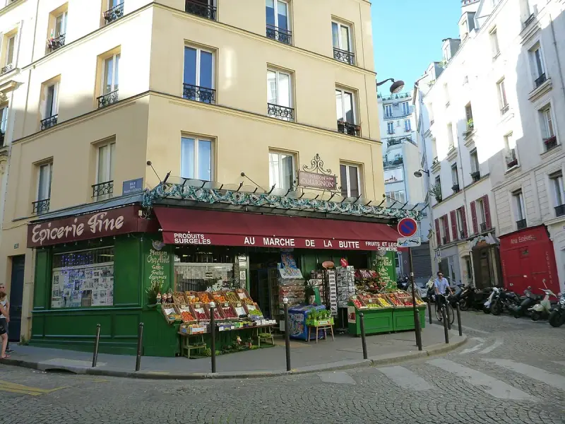 Maison Collignon grocery on rue des Trois-Frères in Montmartre, Paris