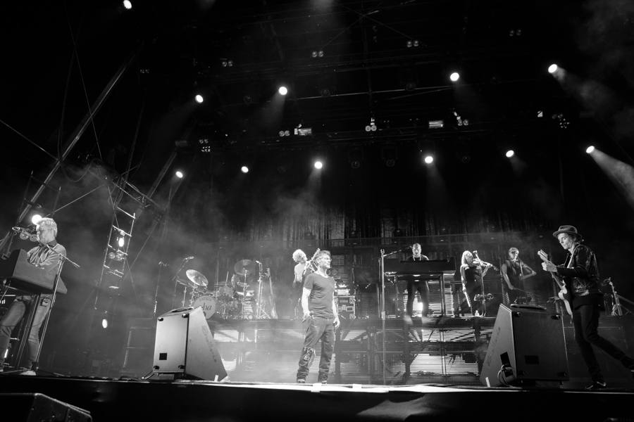 a-ha on stage at an outdoor festival in Kongsberg in 2018
