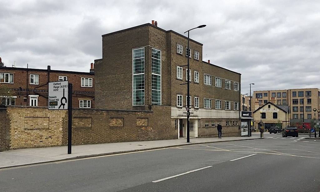 Flats over shops on a street corner in Sydenham, south-east London