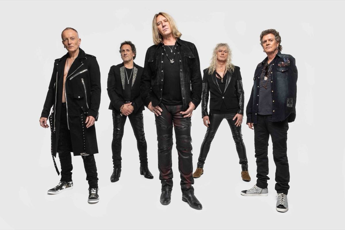 The five members of Def Leppard in 2018