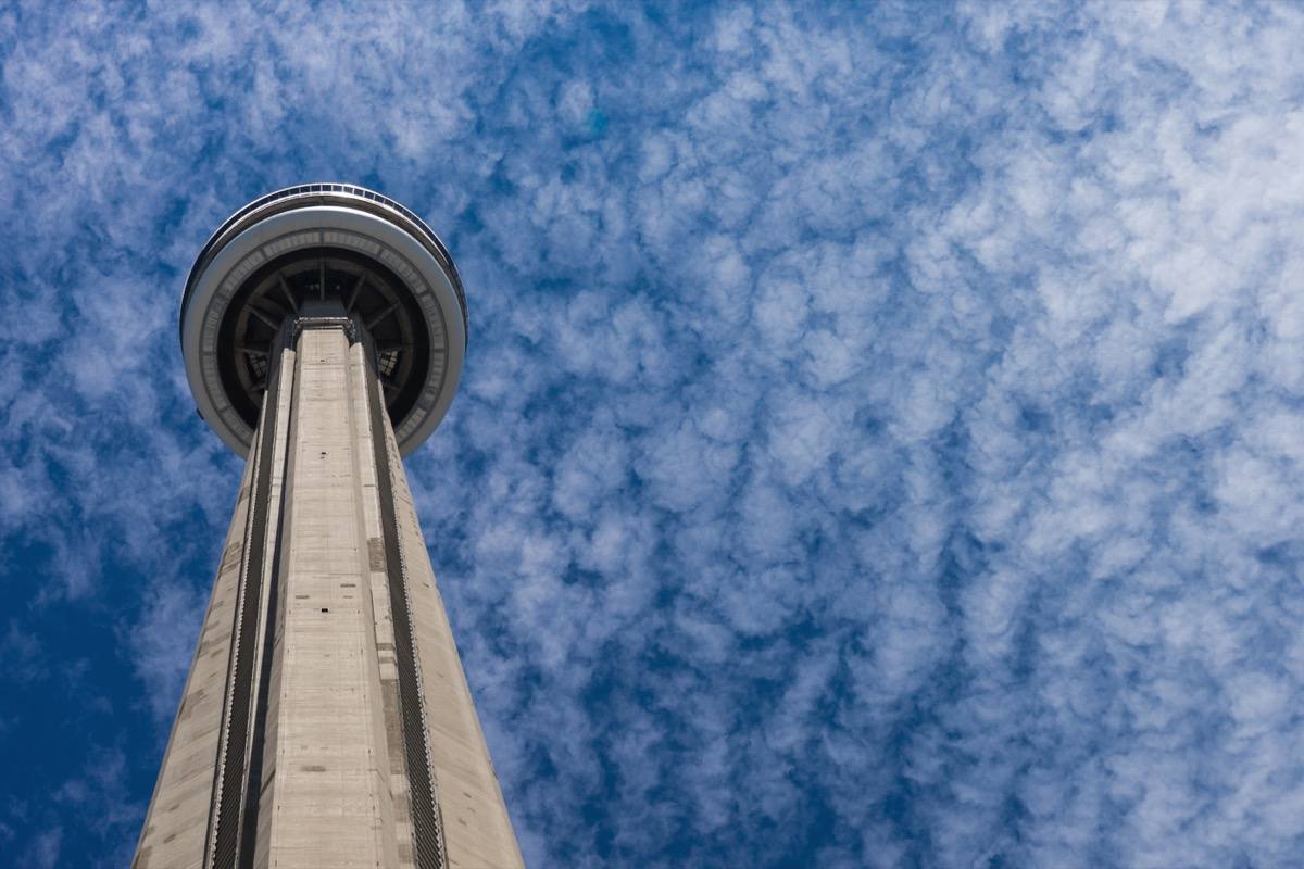 The CN Tower against the sky