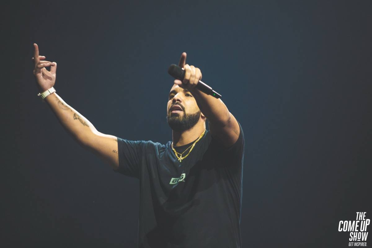 Drake on a large stage during the Summer Sixteen tour