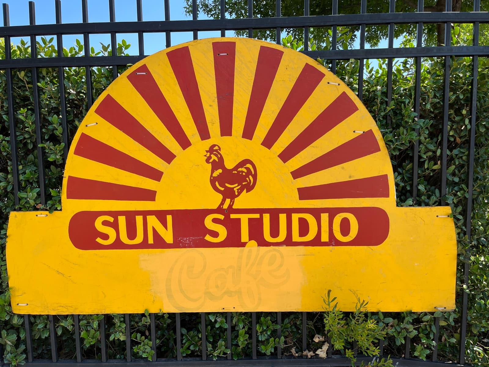 The small corner building of Sun Studio with its sign