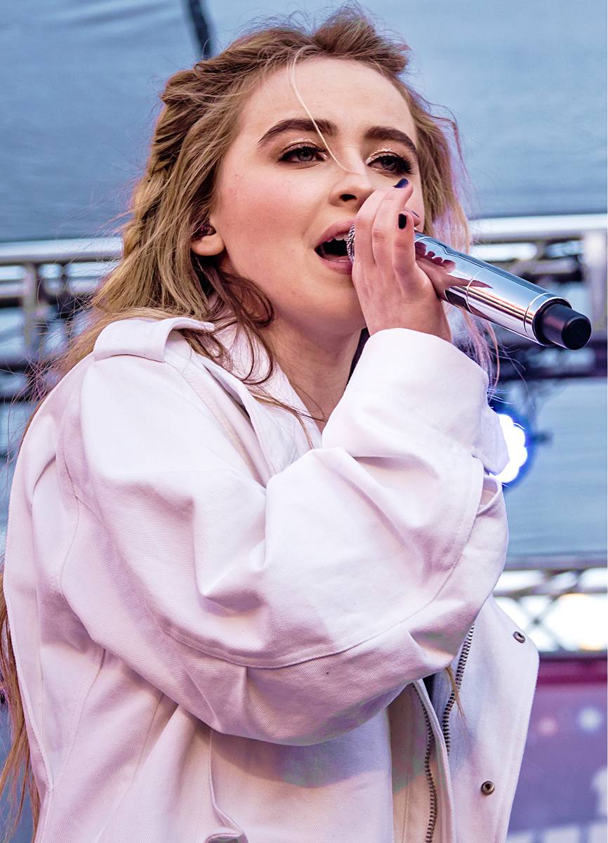 Sabrina Carpenter on stage in 2016
