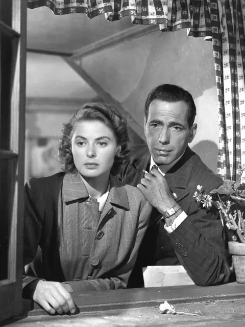 Ingrid Bergman and Humphrey Bogart in Casablanca