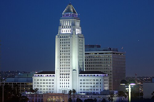 Location photograph of Los Angeles City Hall