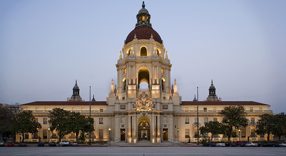 Location photograph of Pasadena City Hall