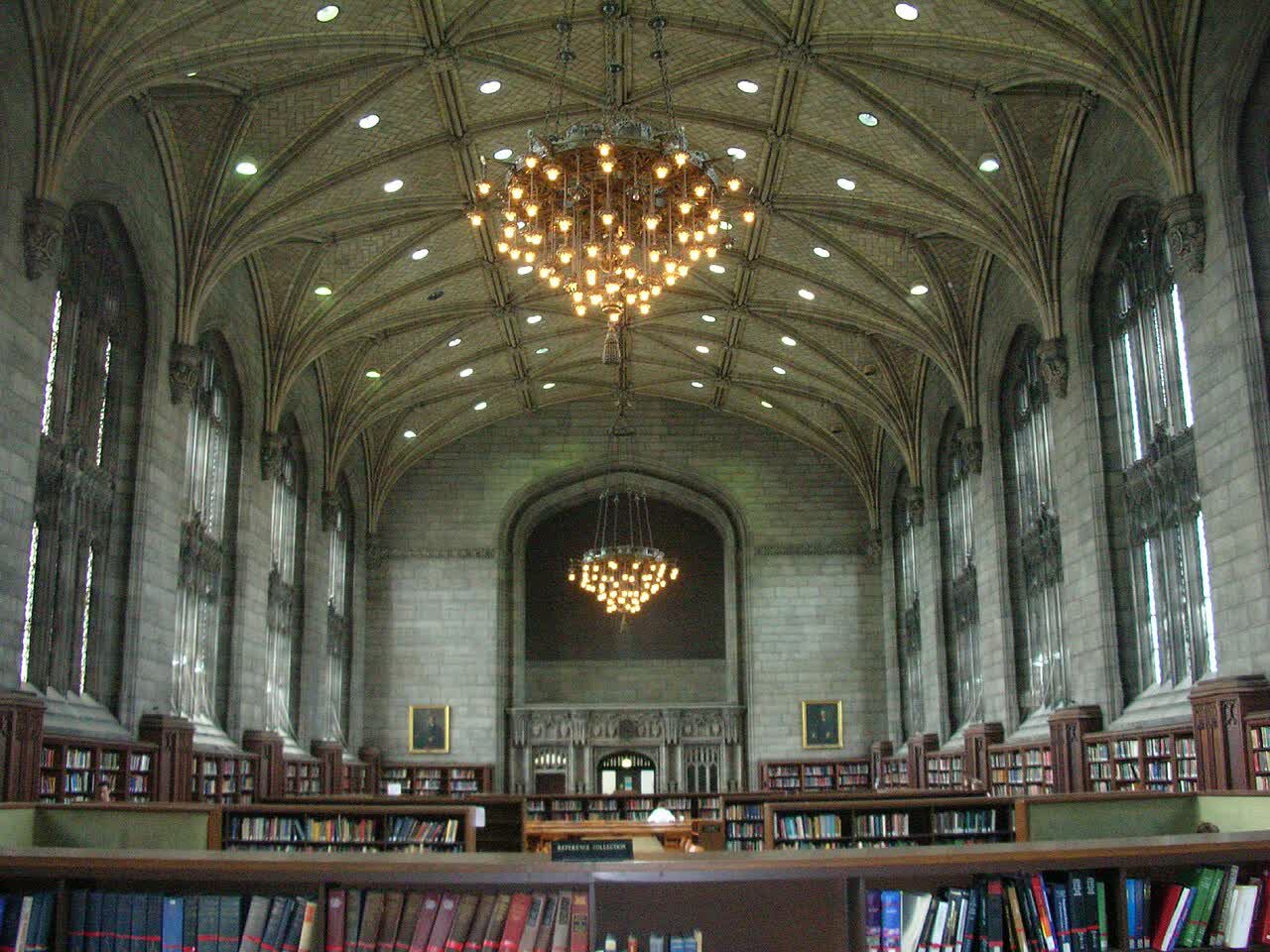 Harper Library, interior, University of Chicago